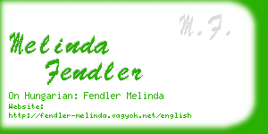 melinda fendler business card